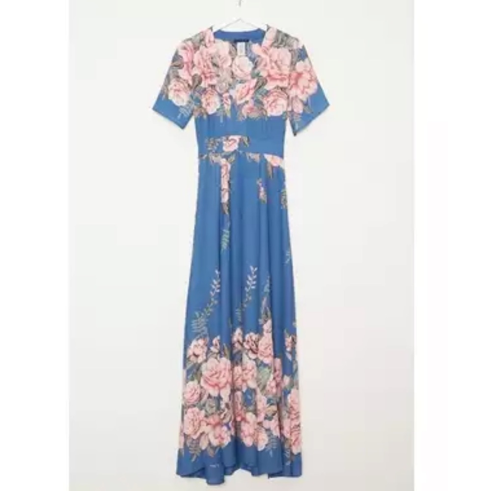 NWOT A Love Like You Floral Border Plunge Maxi